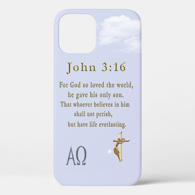 Funda De Case-Mate Para iPhone Juan 3:16 (Reverso )