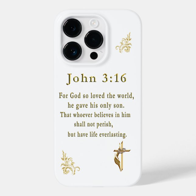 Funda De Case-Mate Para iPhone Juan 3:16 (Reverso )