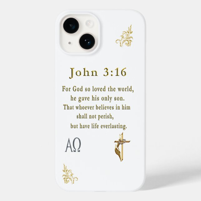 Funda De Case-Mate Para iPhone Juan 3:16 (Reverso )