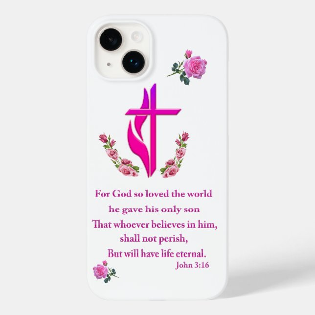 Funda De Case-Mate Para iPhone Juan 3:16 (Reverso )