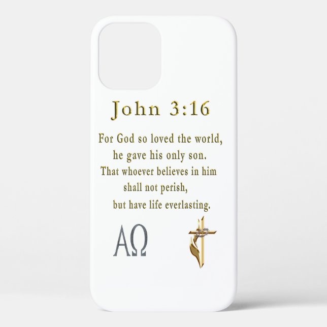 Funda De Case-Mate Para iPhone Juan 3:16 (Reverso )