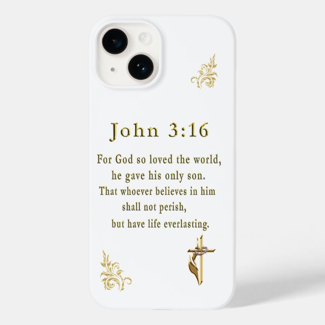 Funda De Case-Mate Para iPhone Juan 3:16 (Reverso )