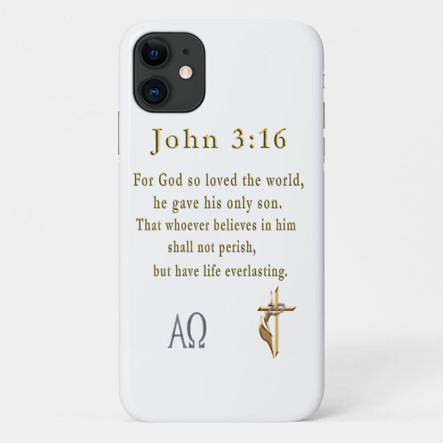 Funda De Case-Mate Para iPhone Juan 3:16 (Reverso)
