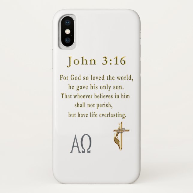 Funda De Case-Mate Para iPhone Juan 3:16 (Reverso)