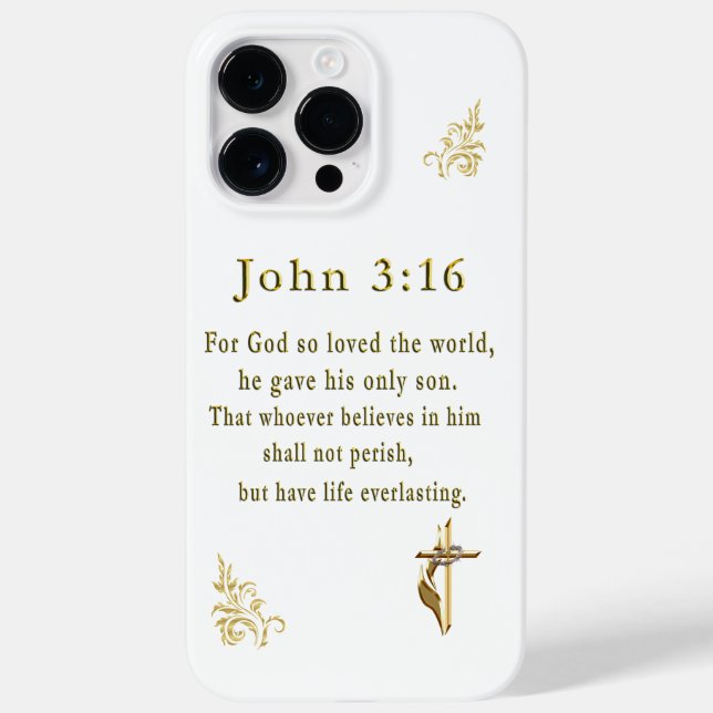 Funda De Case-Mate Para iPhone Juan 3:16 (Reverso)