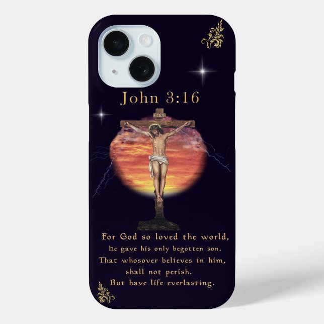 Funda De Case-Mate Para iPhone Juan 3:16 (Reverso )