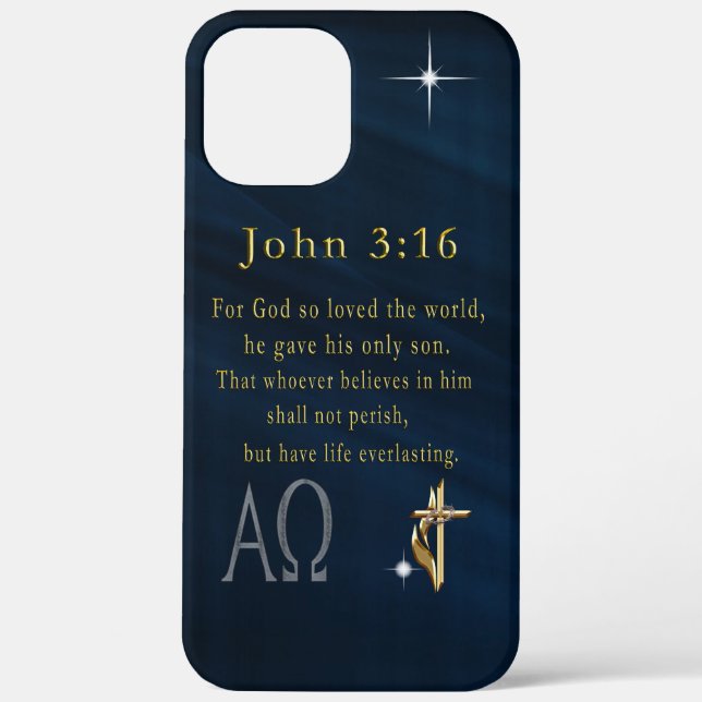 Funda De Case-Mate Para iPhone Juan 3:16 (Reverso )