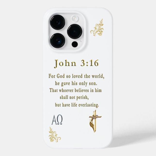 Funda De Case-Mate Para iPhone Juan 3:16 (Reverso )