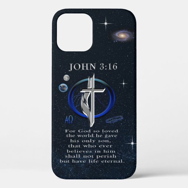 Funda De Case-Mate Para iPhone Juan 3:16 cristiano  (Reverso )