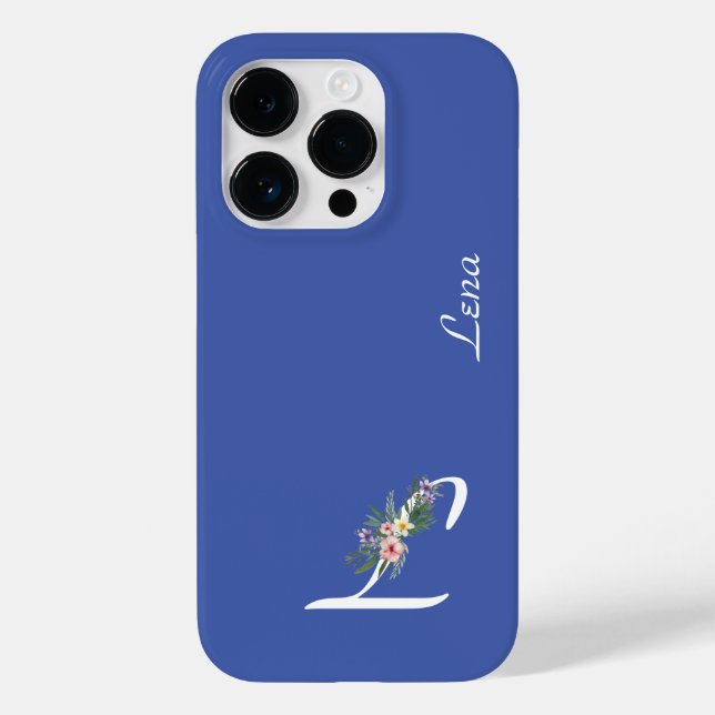 Funda De Case-Mate Para iPhone Jubilación del Monograma Floral I (Reverso )