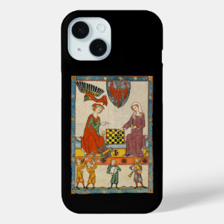 Funda Para iPhone 15 Juego de Ajedrez Códice Manesse siglo XIV