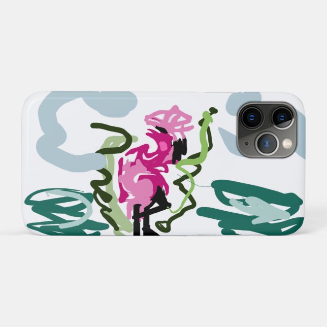 Funda De Case-Mate Para iPhone Juego de flamencos rosados (Reverso (horizontal))
