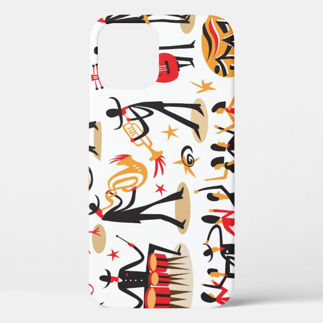 Funda De Case-Mate Para iPhone Juego de iconos de jazz: fondo blanco aislado (Reverso )