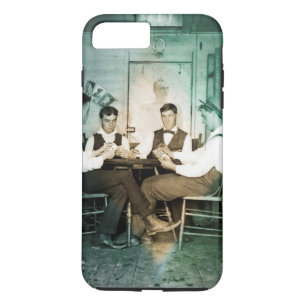 Funda Para iPhone 8 Plus/7 Plus Juego de póquer de 1890 Hombres Tarjetas de apuest