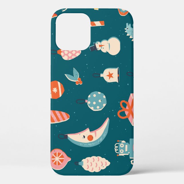 Funda De Case-Mate Para iPhone Juego de vacaciones de invierno para elementos nav (Reverso )