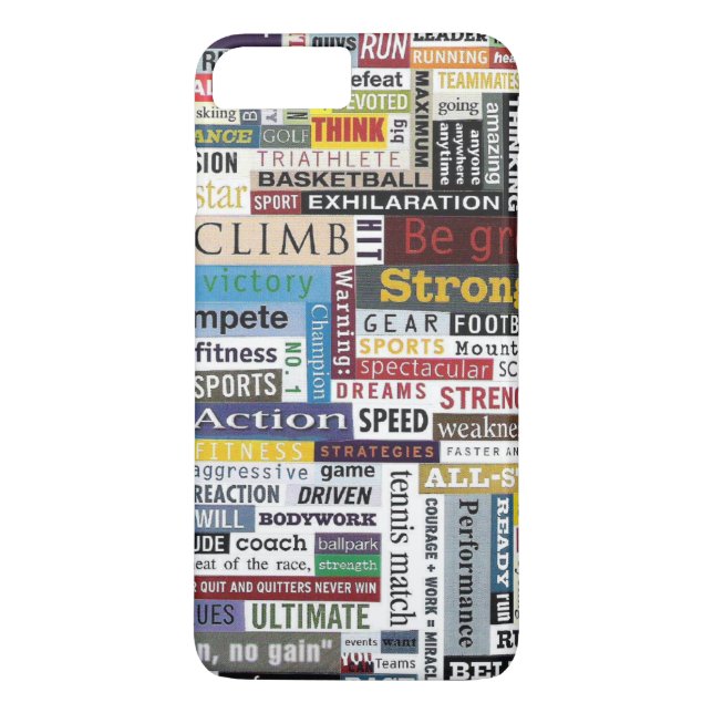 Funda De Case-Mate Para iPhone Juego deportivo correr fútbol baloncesto Motivació (Reverso)