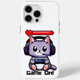 Funda Para iPhone 15 Pro Max Juego En Gato Jugador Con Barra De Estado