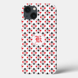 Funda Para iPhone 13 Juego personalizado de cartas de juego de Monogram