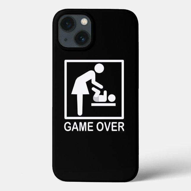 Funda De Case-Mate Para iPhone Juego sobre la divertida imagen de mamá (Reverso)