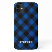 Jugado de búfalo azul y negro personalizado