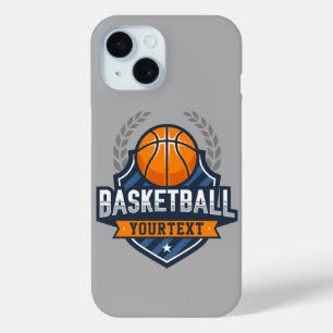 Funda Para iPhone 15 Jugador de baloncesto AÑADIR NOMBRE DE equipo de e