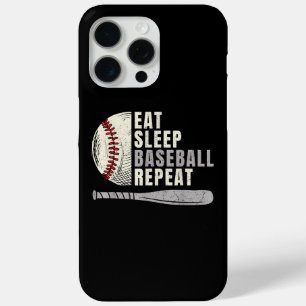 Funda Para iPhone 15 Pro Max Jugador de béisbol de repetición de sueño con sueñ