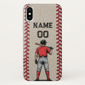 Funda Para iPhone X Jugador de béisbol personalizado Número Nombre per