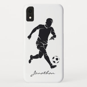 Funda Para iPhone XR Jugador de fútbol moderno Monograma