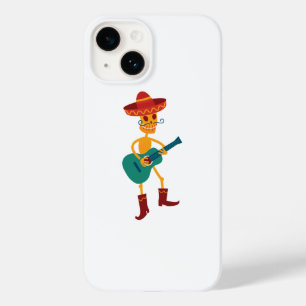 Funda Para iPhone 14 De Case-Mate Jugador de Guitarra de Esqueleto Festivo
