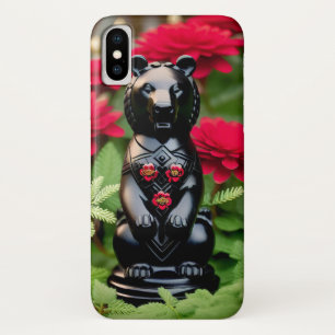 Funda Para iPhone X Jugador de juego de oso negro