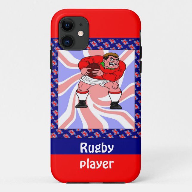 Funda De Case-Mate Para iPhone Jugador de rugby (Reverso)