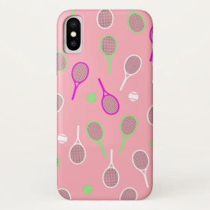 Funda Para iPhone X Jugador de tenis con raquetas Guay rosadas
