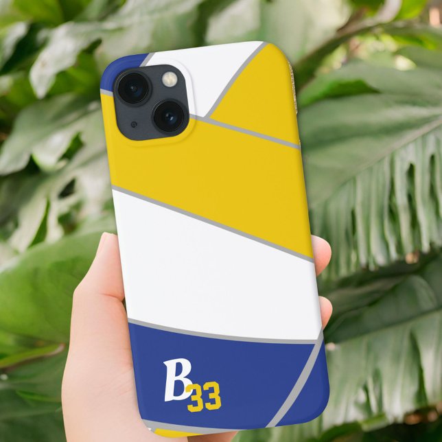 Funda De Case-Mate Para iPhone Jugador de voleibol número de jugador Monograma De (Subido por el creador)