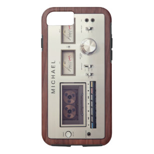 Funda Para iPhone 8/7 Jugador estéreo del magnetófono del casete del