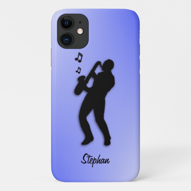 Funda De Case-Mate Para iPhone Jugador saxofón (Reverso)