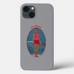 Funda Para iPhone 13 Jugadora de tenis sosteniendo su Racket URM