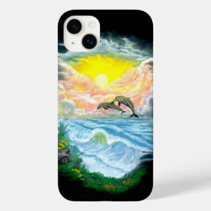 Funda Para iPhone 14 Plus De Case-Mate Jugando a los delfines al sol