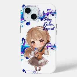 Funda Para iPhone 15 Jugar, Escuchar, Repetir