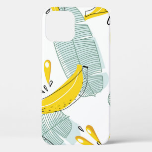 Funda Para iPhone 12 Juicy Bananas Brillante Patrón Vintage