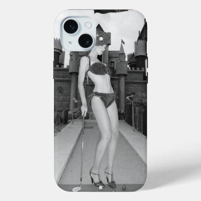 Funda De Case-Mate Para iPhone JuJu Rosa Miniature Golf (Reverso )