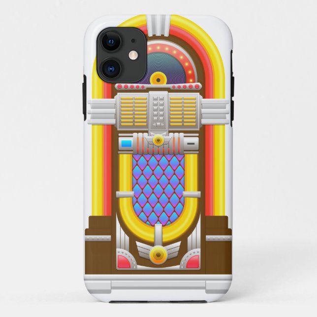 Funda De Case-Mate Para iPhone Jukebox de estilo antiguo de los años 50 (Reverso)