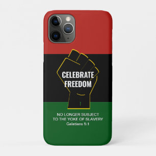 Funda Para iPhone 11 Pro Juneteeth CELEBRAR LIBERTAD Personalizable Escritu
