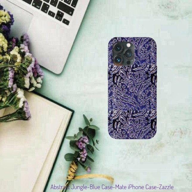 Funda De Case-Mate Para iPhone Jungle-Blue abstracto (Subido por el creador)