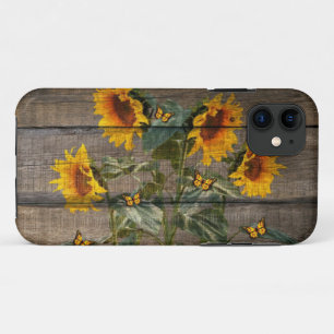 Funda Para iPhone 11 Junta de Barniz de Mariposas Rusas Sunflower