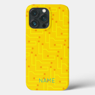 Funda Para iPhone 13 Pro Junta de Circuito Niños Modernos Nombre Micrófono