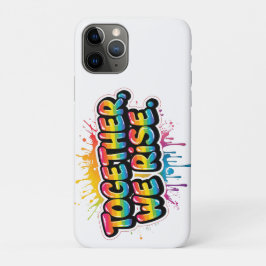 Funda Para iPhone 11 Pro Juntos Nos Elevamos Diseño de Cotas de Arcoíris