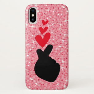 Funda Para iPhone X K-Pop   Idol Finger Heart + Amor Símbolo Estuche d