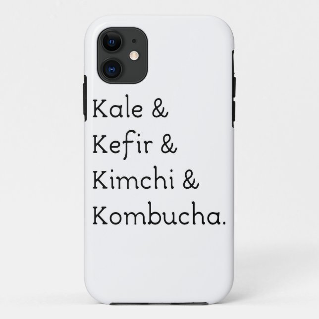 Funda De Case-Mate Para iPhone Kale Kefir Kimchi Kombucha (Reverso)