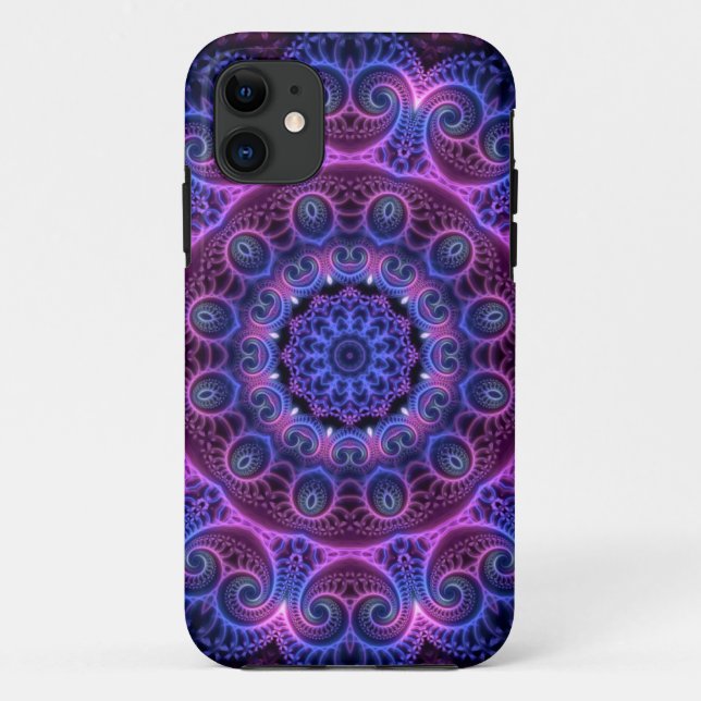Funda De Case-Mate Para iPhone Kaleidoscope Apofisis Mandala Corazones (Reverso)