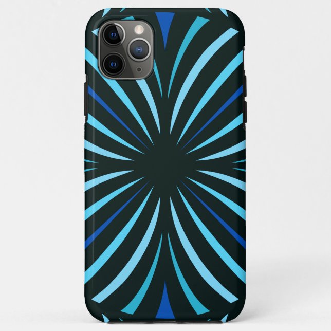 Funda De Case-Mate Para iPhone Kaleidoscopio azul (Reverso)